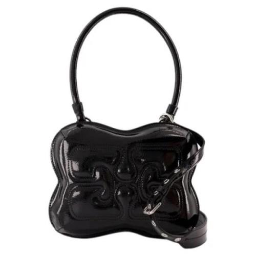 Leather handbags Ganni , Black , Dames