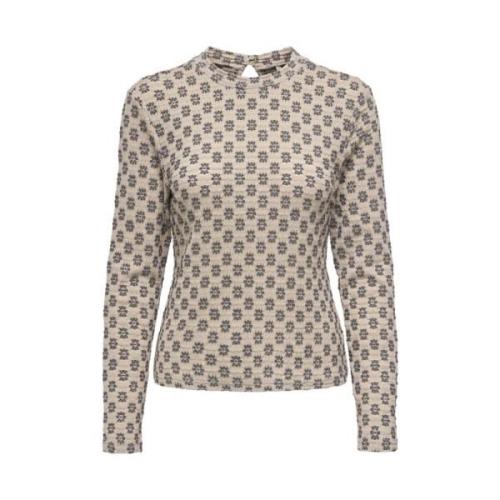 Bloemen hoge hals top in zwart Only , Brown , Dames