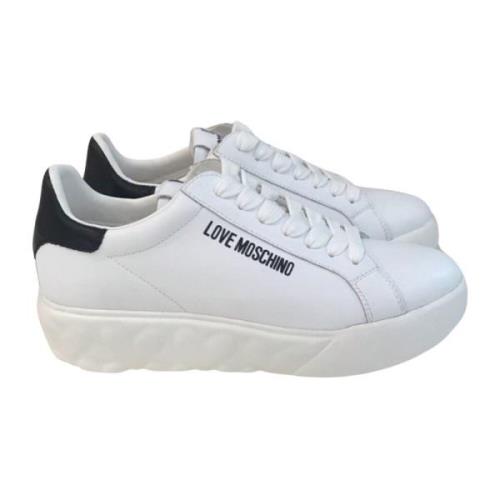 Hart Sneakers Wit Contrast Zool Veters Love Moschino , White , Dames