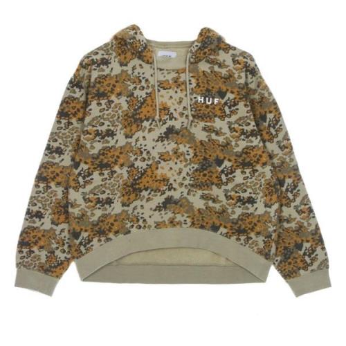 Camo Print Mockneck Hoodie Dames HUF , Brown , Dames