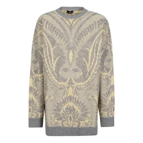 Casual Gebreide Pullover Sweater Etro , Gray , Dames