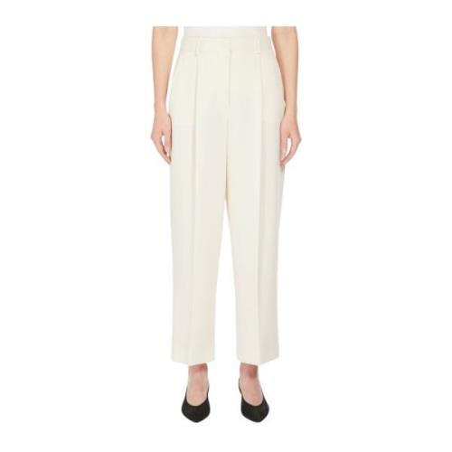 Elegant Straight Leg Trousers Max Mara Weekend , Beige , Dames