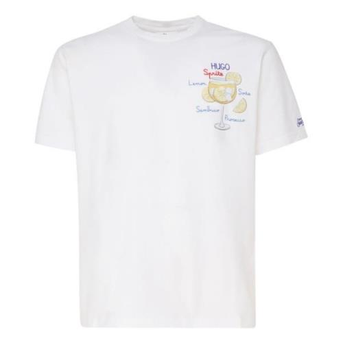 Witte Crewneck T-shirts en Polos MC2 Saint Barth , White , Heren