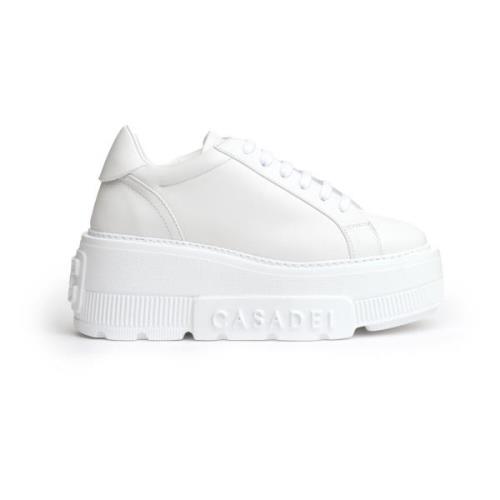 Witte Leren Sneakers Aw24 Casadei , White , Dames