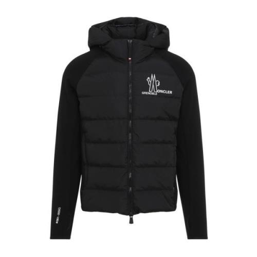 Zwart Zip Up Cardigan Sweater Moncler , Black , Heren