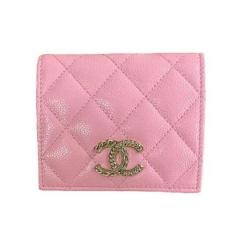 Pre-owned Leather wallets Chanel Vintage , Pink , Dames