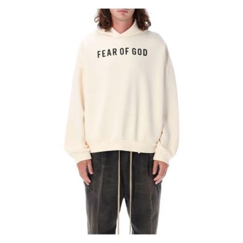 Crème Gebreide Overlapped Hoodie Aw24 Fear Of God , Beige , Heren