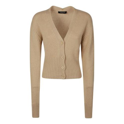 Stijlvolle Gebreide Vest voor Vrouwen Fabiana Filippi , Beige , Dames