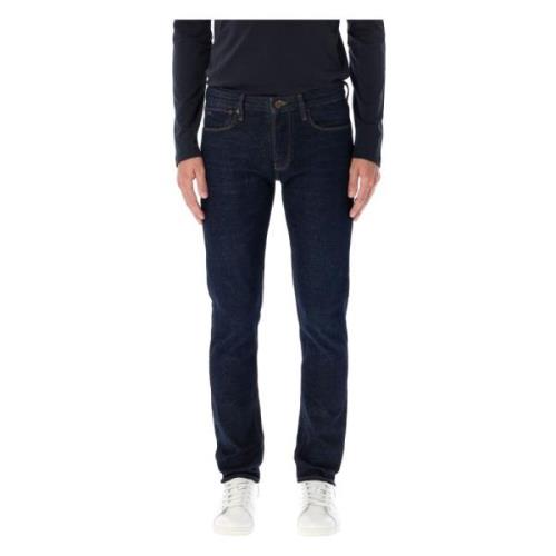 Slim Fit Donker Indigo Denim Jeans Emporio Armani , Blue , Heren