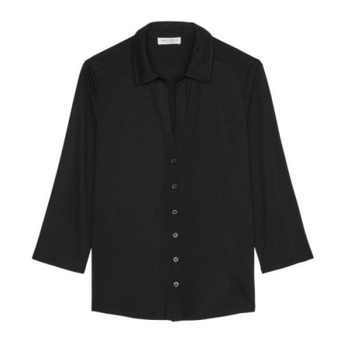 Gewone jerseyblouse Marc O'Polo , Black , Dames