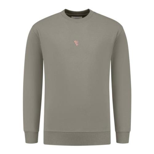 Blurred Wordmark Sweater Donkergroen Pure Path , Gray , Heren