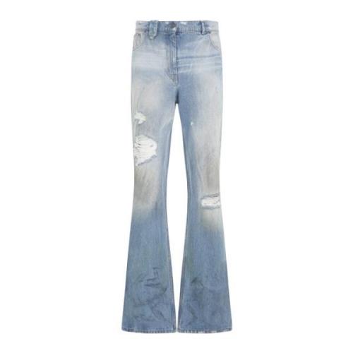 Denim Blauwe Wide Leg Jeans EgonLab , Blue , Dames