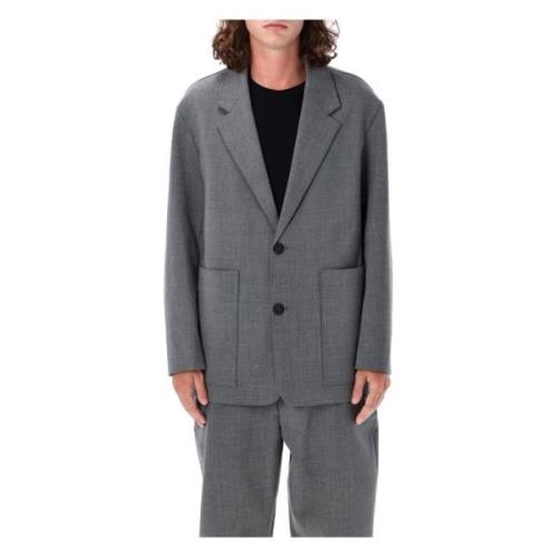 Grijze Marl Conde Blazer Aw24 Studio Nicholson , Gray , Heren