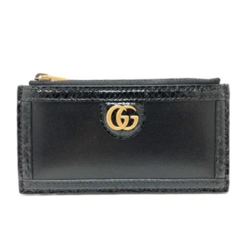 Pre-owned Leather wallets Gucci Vintage , Black , Dames