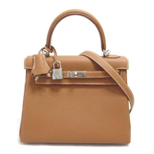 Pre-owned Leather handbags Hermès Vintage , Brown , Dames