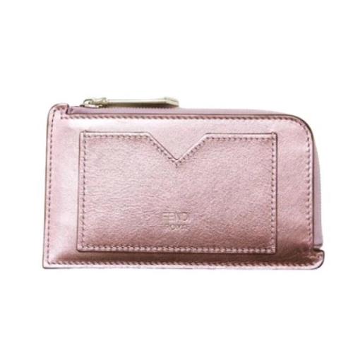 Pre-owned Leather wallets Fendi Vintage , Pink , Unisex