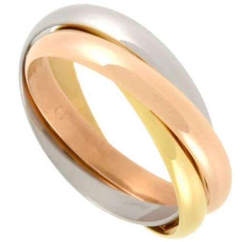 Pre-owned Metal rings Cartier Vintage , Yellow , Dames