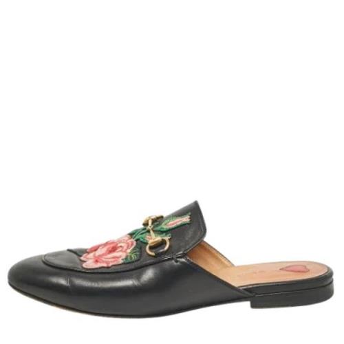 Pre-owned Leather mules Gucci Vintage , Black , Dames