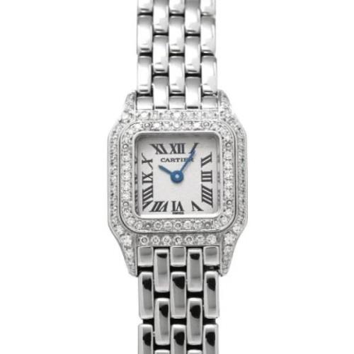 Pre-owned Stainless Steel watches Cartier Vintage , White , Dames