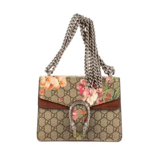 Pre-owned Canvas handbags Gucci Vintage , Beige , Dames