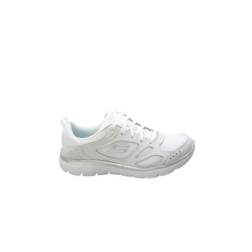 Summits Suited Silver Sneakers Skechers , White , Dames