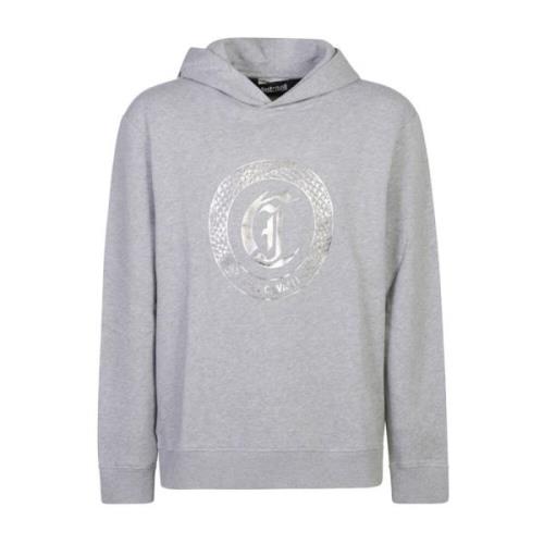 Grijze Sweatshirt Aw24 Herenmode Just Cavalli , Gray , Heren