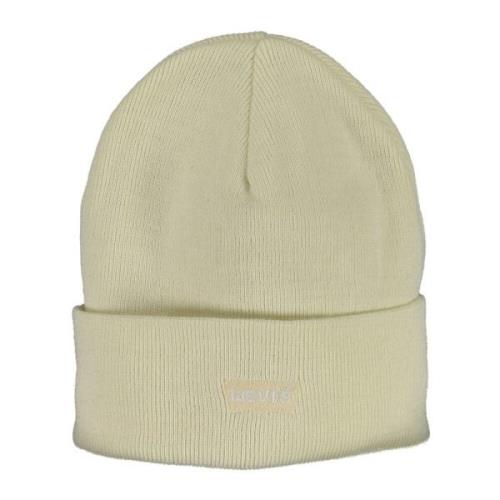 Witte Dames Geborduurd Logo Beanie Levi's , White , Dames