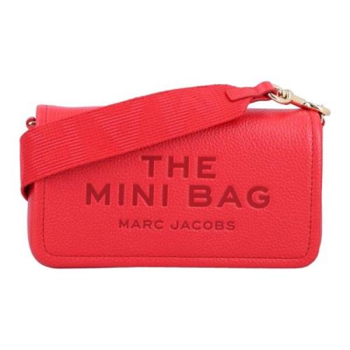 Rode Leren Crossbody Mini Tas Marc Jacobs , Red , Dames