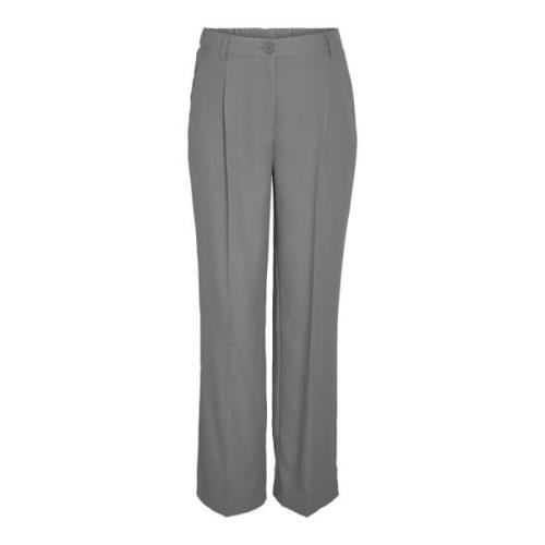 Titanium High Waist Broek Grijs Noisy May , Gray , Dames