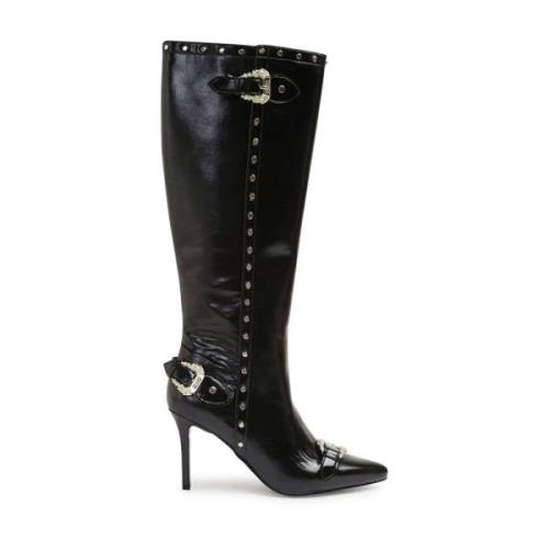 Zwarte enkellaarzen voor vrouwen Versace Jeans Couture , Black , Dames