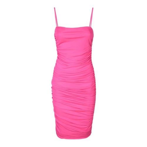 Levendige Oranje Viscose Jurk Pinko , Pink , Dames