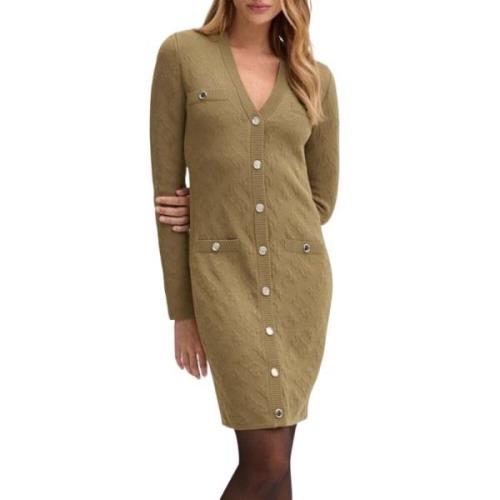 Elegante Jurk met Slim Fit Pinko , Green , Dames