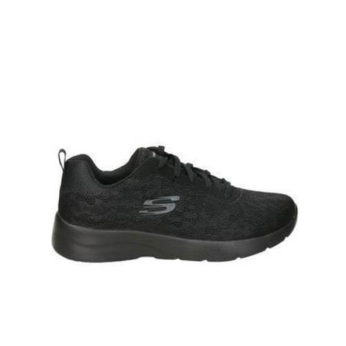 Zwarte Mesh Sneakers Dames Schoenen Skechers , Black , Dames