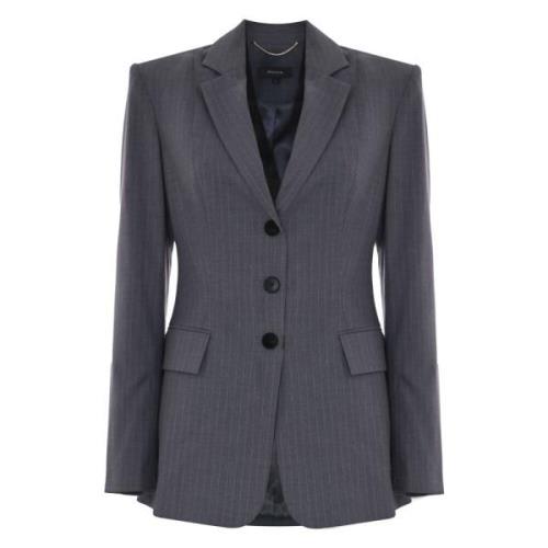 Elegant Pinstriped Jacket with Lapel Collar Kocca , Multicolor , Dames