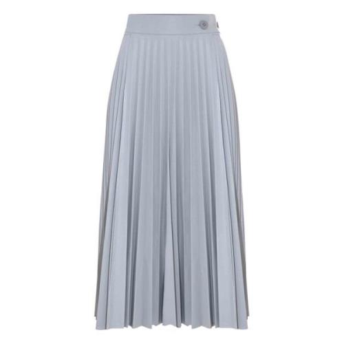 Geplooide Viscose Rok Kocca , Gray , Dames