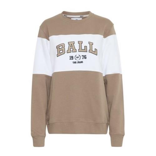 J. Montana Sweatshirt in Mokka Ball , Brown , Dames