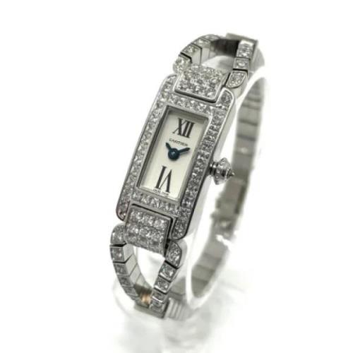 Pre-owned White Gold watches Cartier Vintage , Gray , Dames