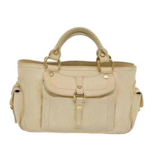 Pre-owned Leather celine-bags Celine Vintage , Beige , Dames