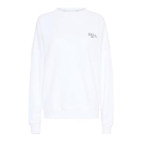 Grafische Print Sweatshirt Bright White Ball , White , Dames