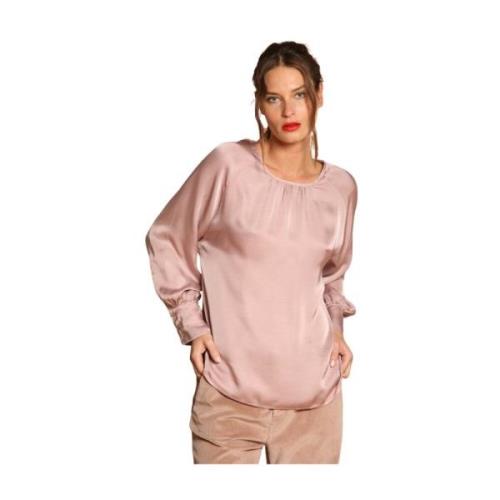 Elegante Viscose Winter Shirt Carla Mason's , Pink , Dames