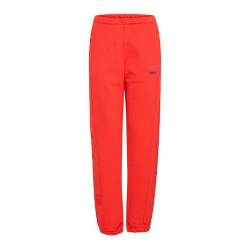 Bright Red Sweat Pants Ball , Red , Dames