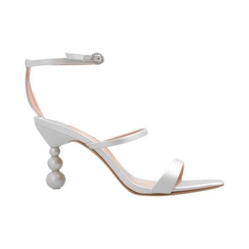 ‘Rosalind’ sandalen met hak van satijn Sophia Webster , White , Dames