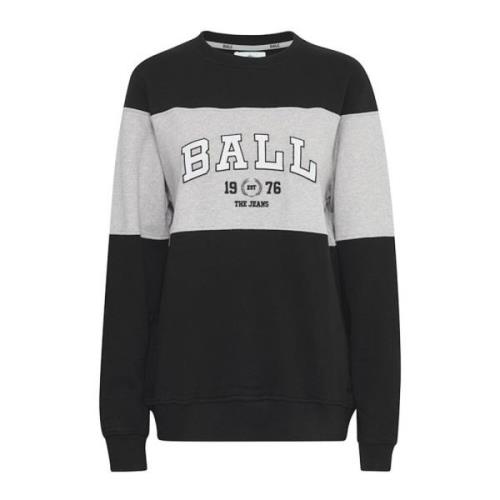 Montana Sweatshirt Zwart/Grijs Ball , Black , Dames