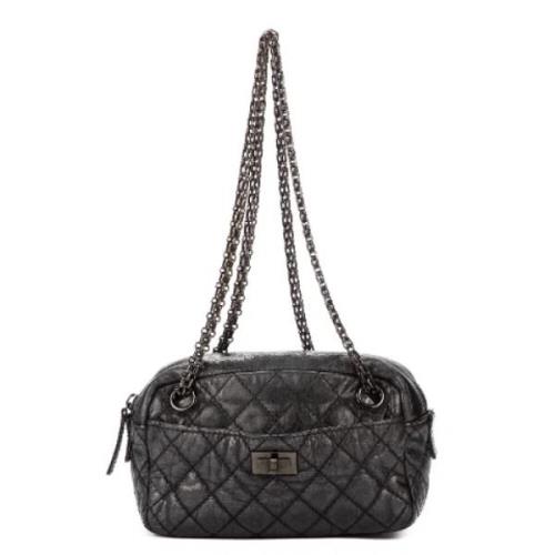 Pre-owned Leather chanel-bags Chanel Vintage , Gray , Dames