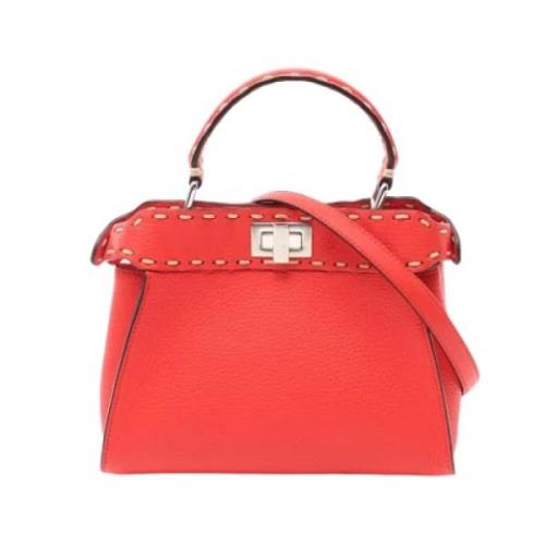 Pre-owned Leather fendi-bags Fendi Vintage , Red , Dames