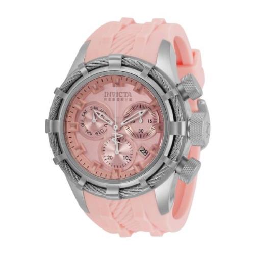 Reserve Bolt Quartz Horloge - Roze Wijzerplaat Invicta Watches , Gray ...