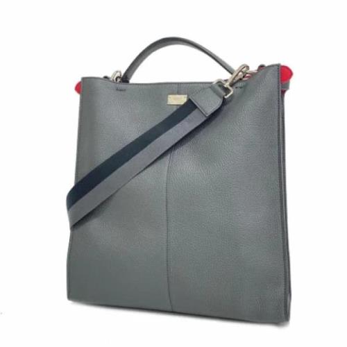 Pre-owned Leather fendi-bags Fendi Vintage , Gray , Heren