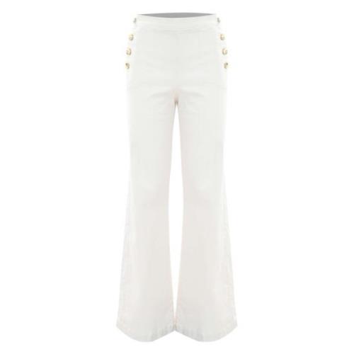 Flared broek met decoratieve knopen Kocca , Beige , Dames