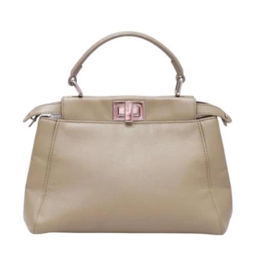 Pre-owned Leather fendi-bags Fendi Vintage , Beige , Dames