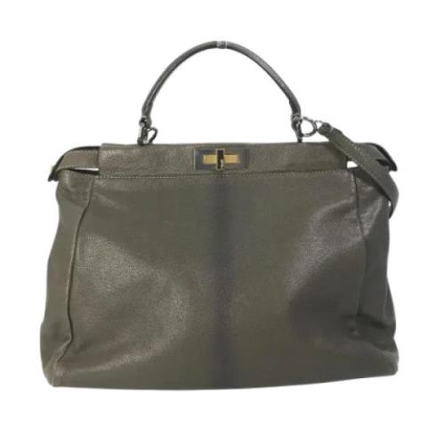 Pre-owned Leather fendi-bags Fendi Vintage , Gray , Dames